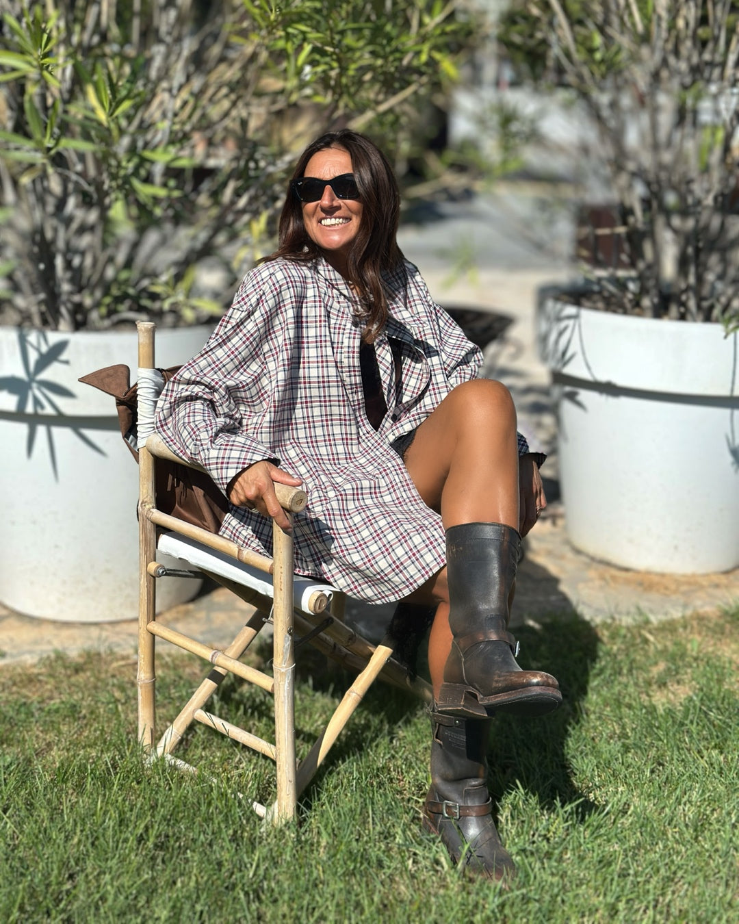 Camicia Quadretto Bordeaux & Panna