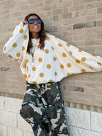 Blusa Over a Pois Allegra - Giallo Ocra