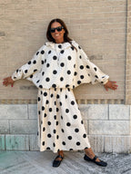 Blusa Over a Pois Allegra - Nero