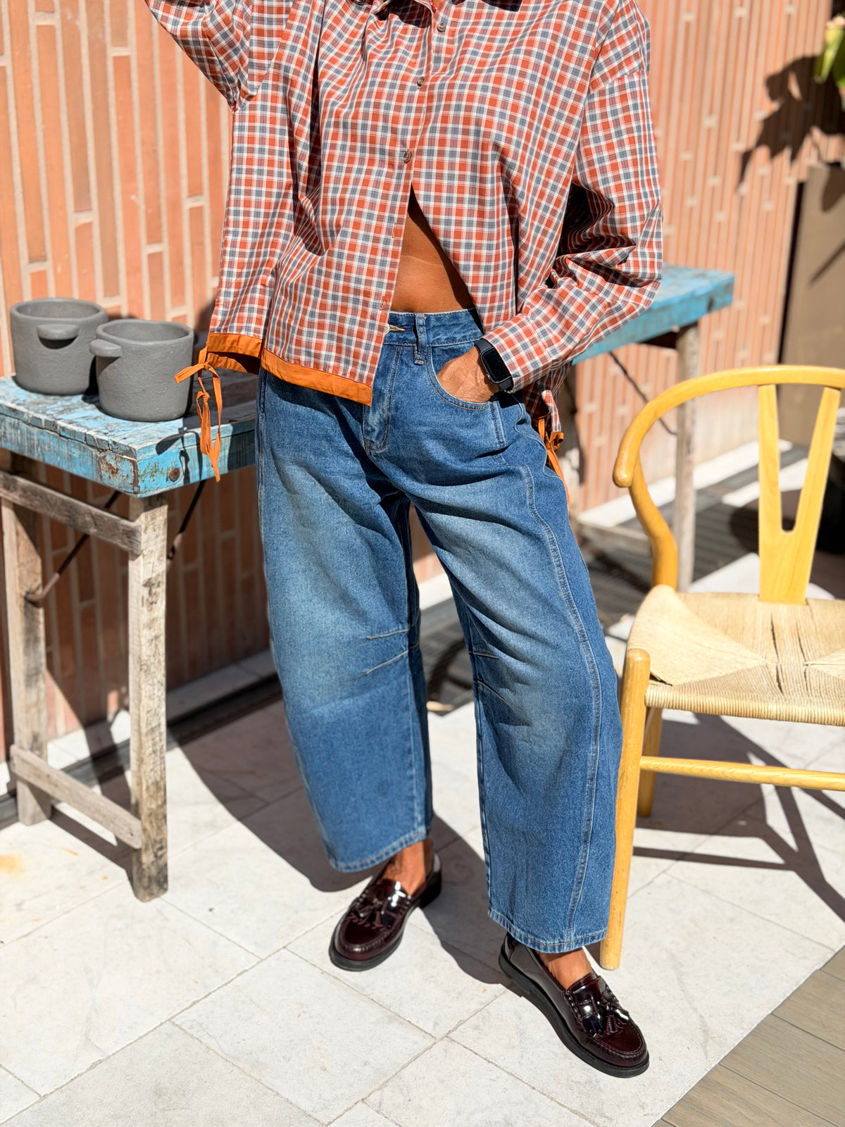 Denim Barrel lavaggio medio