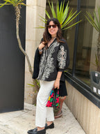Camicia con Ricamo - Nero