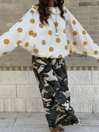 Blusa Over a Pois Allegra - Giallo Ocra