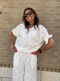 Blusa in Cotone Sangallo Milos - Bianco