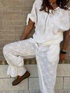 Pantalone in Cotone Sangallo Milos - Bianco