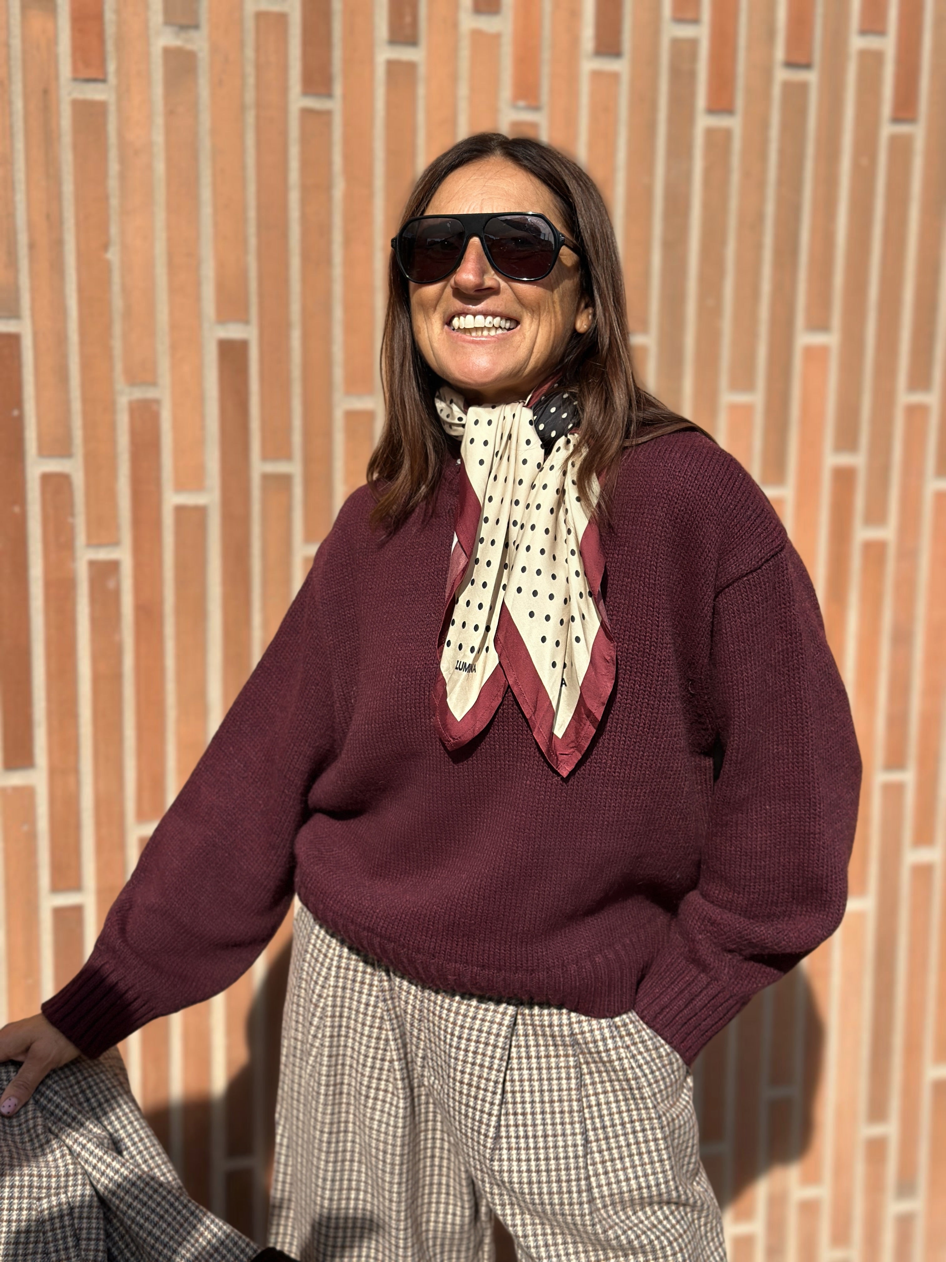 Maglione Basic Oversize Bordeaux