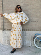 Gonna a Pois Allegra - Giallo Ocra