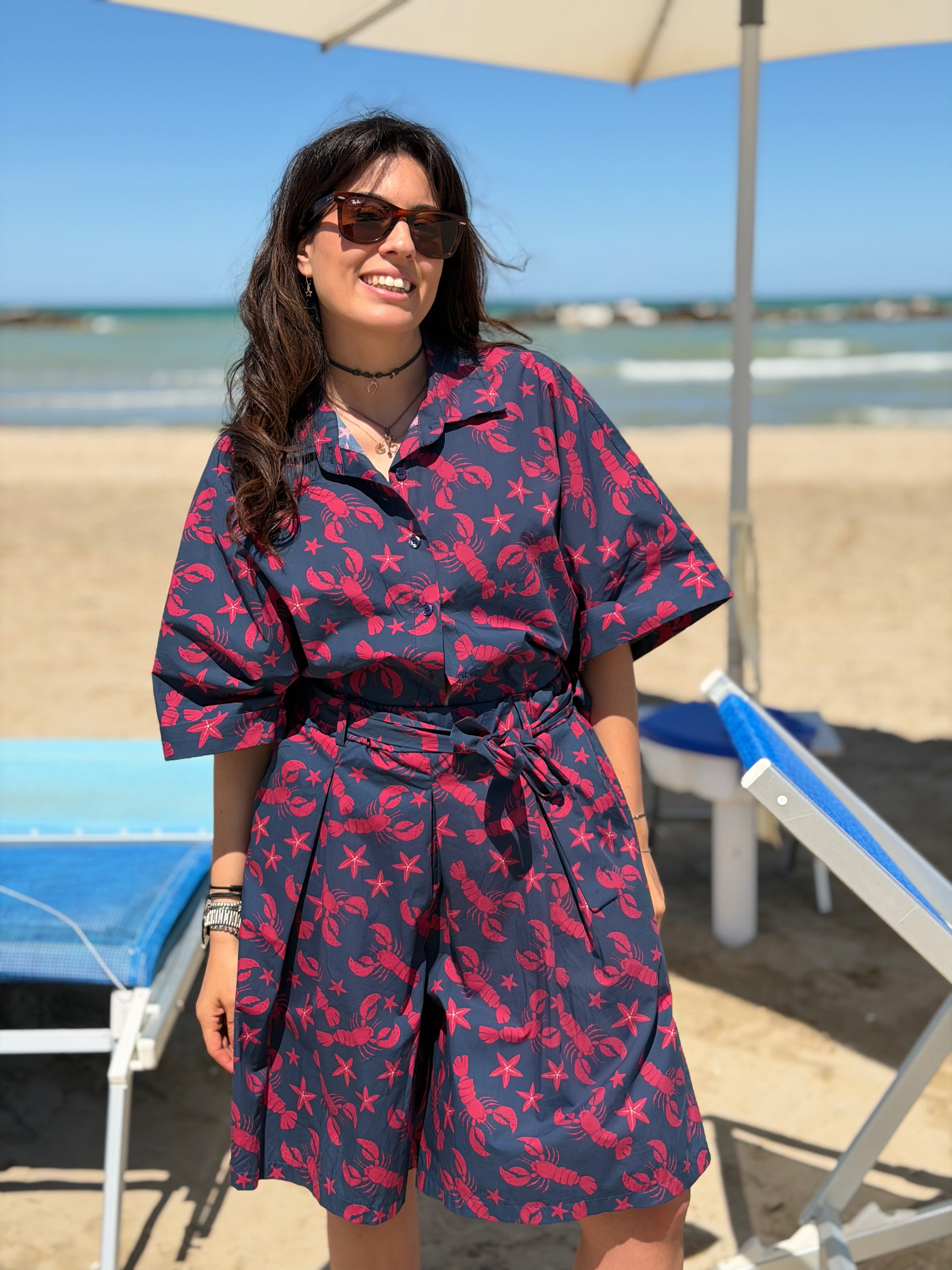 Camicia in fresco Cotone Galapagos - Blu