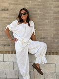 Pantalone in Cotone Sangallo Milos - Bianco