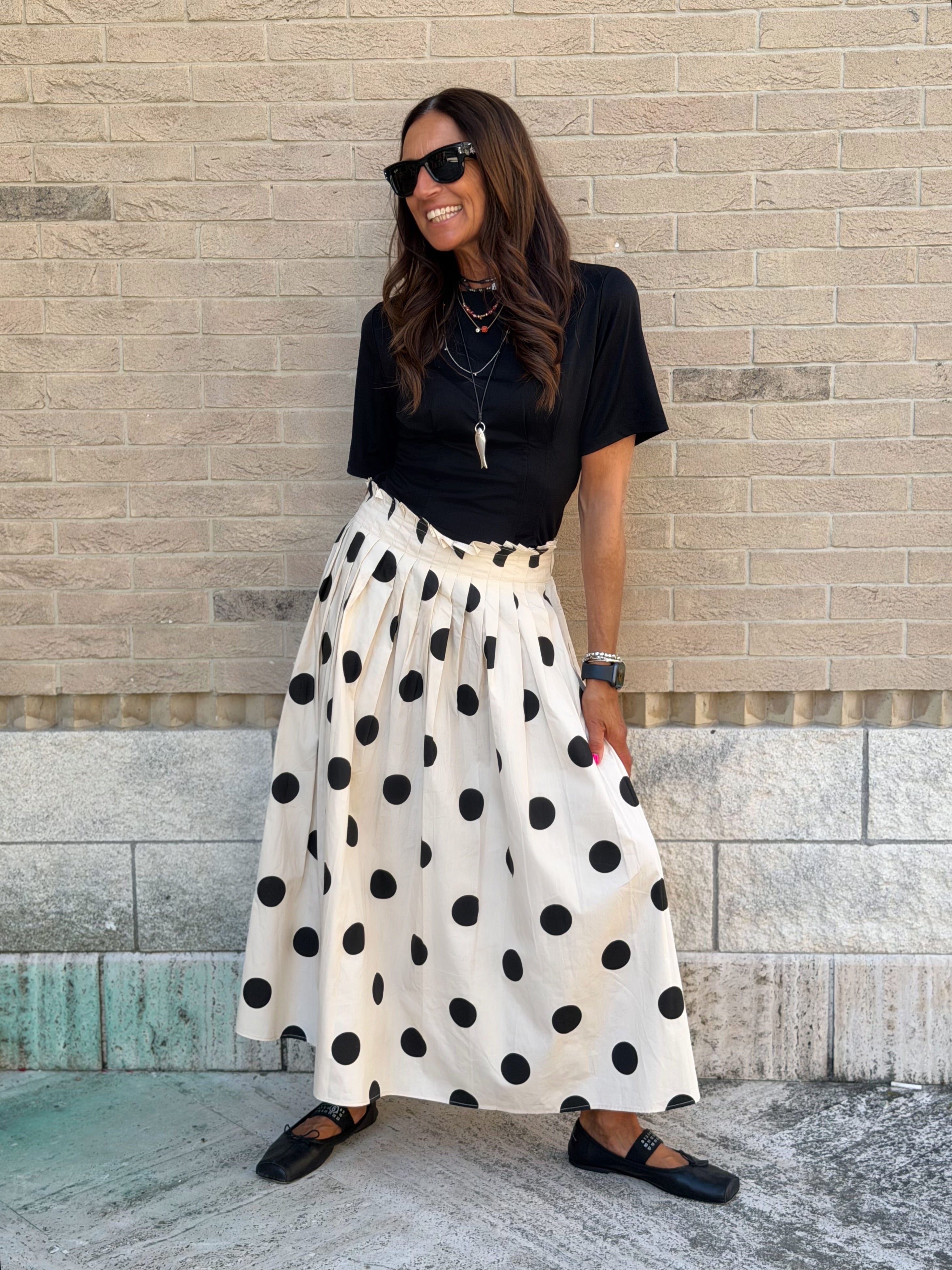 Gonna a Pois Allegra - Nero