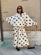 Blusa Over a Pois Allegra - Nero