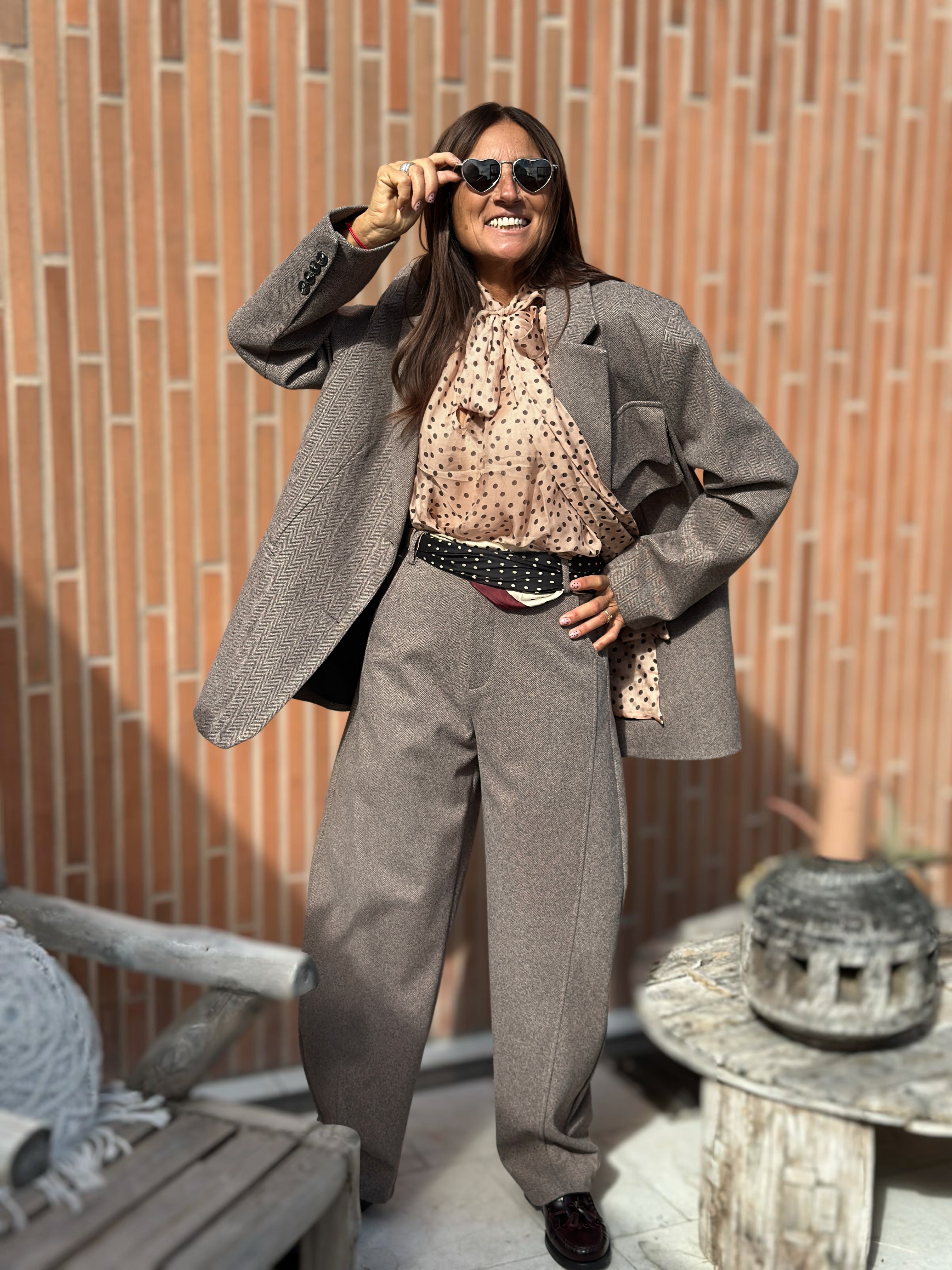 Pantalone modello Balloon Spinato