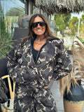 Bomber Camouflage con Cappuccio in felpa