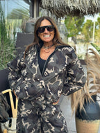 Bomber Camouflage con Cappuccio in felpa