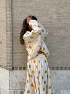Blusa Over a Pois Allegra - Giallo Ocra