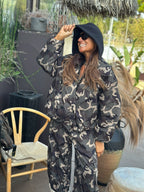 Bomber Camouflage con Cappuccio in felpa