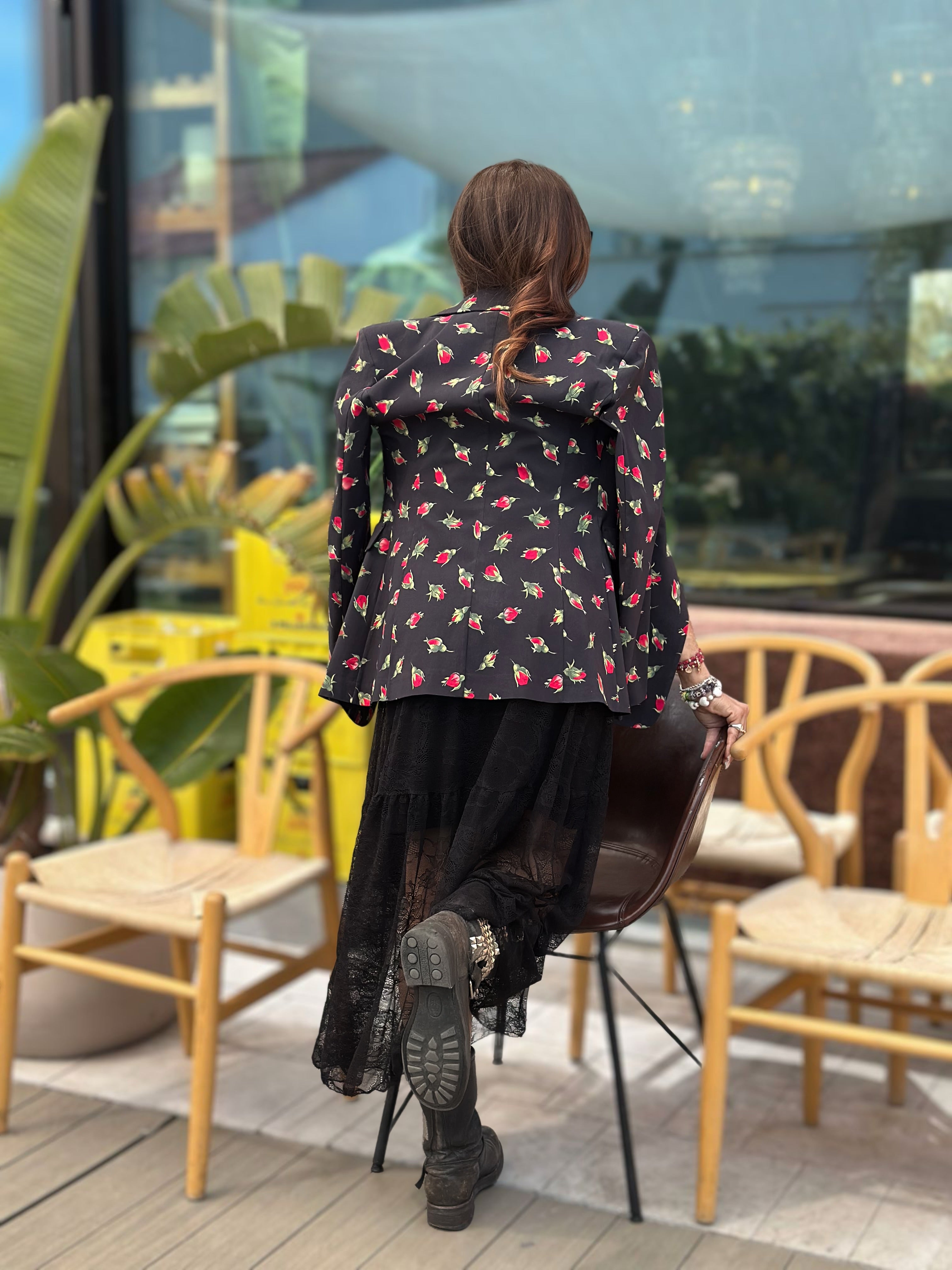 Blazer Bocciolo di Rosa - Nero