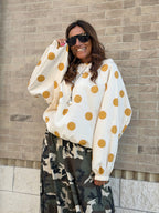 Blusa Over a Pois Allegra - Giallo Ocra