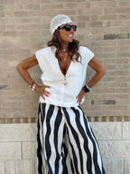 Blusa Mussola di Cotone Bonita - Avorio