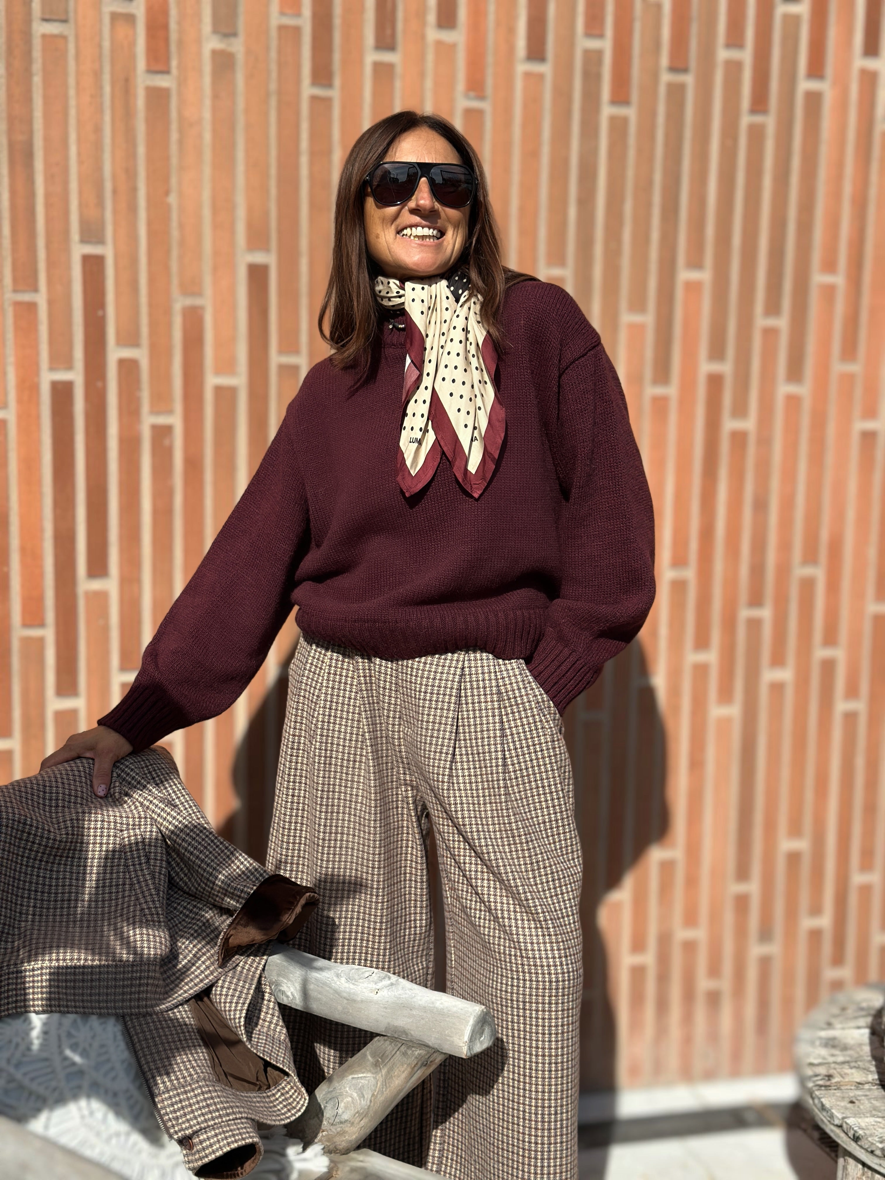 Maglione Basic Oversize Bordeaux