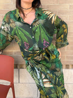 Camicia Mussola di Cotone Jungle
