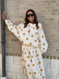 Blusa Over a Pois Allegra - Giallo Ocra