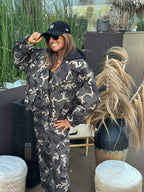 Bomber Camouflage con Cappuccio in felpa