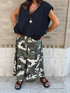Blusa Mussola di Cotone Bonita - Nero