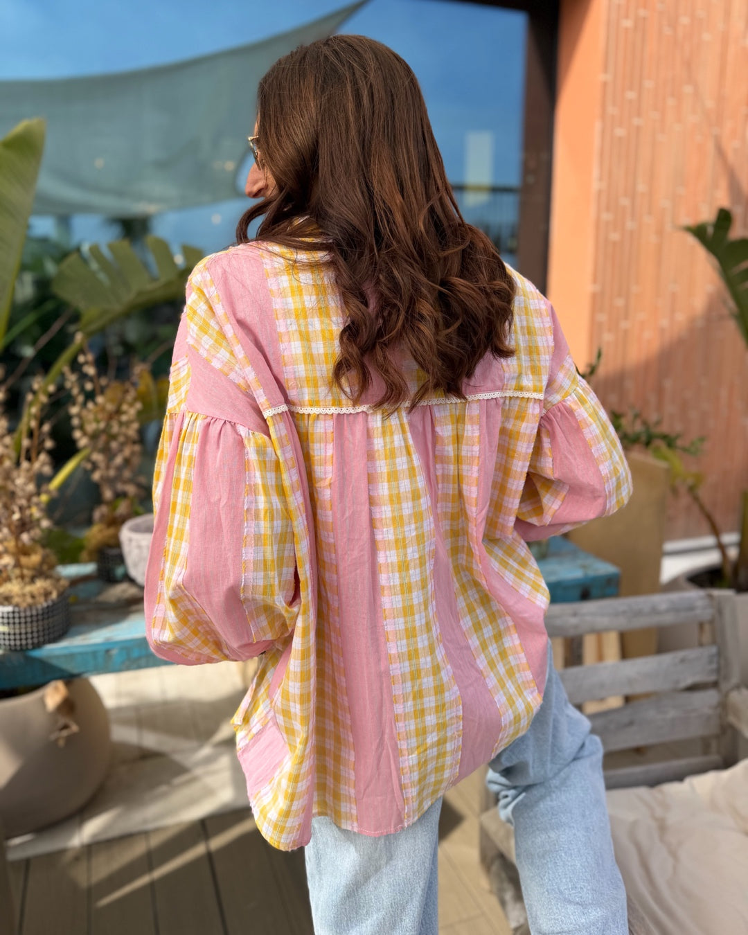 Camicia Patchwork Rosa