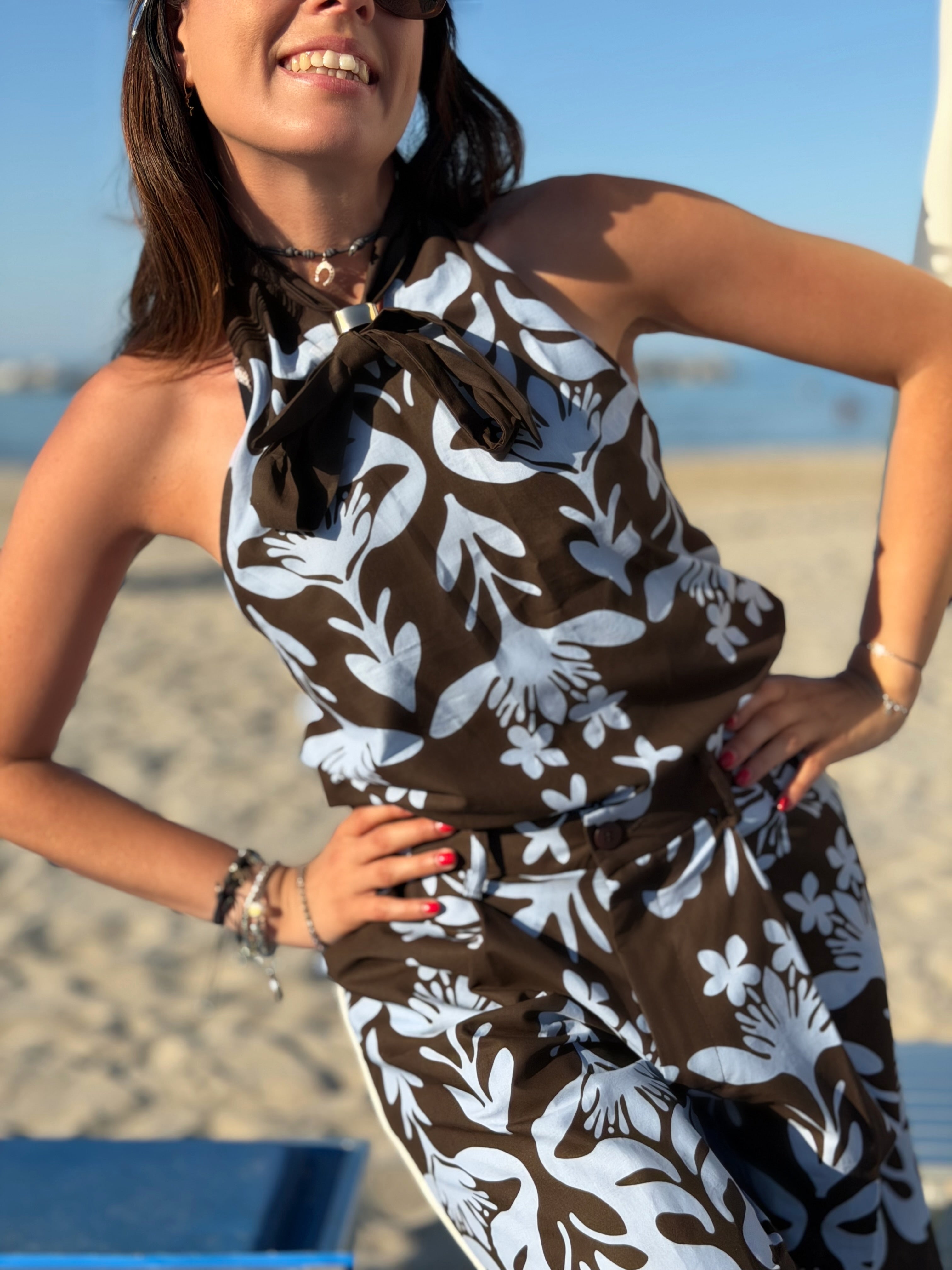Top in Cotone Atene - Cioccolato