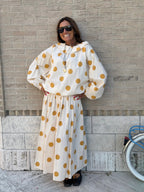 Gonna a Pois Allegra - Giallo Ocra