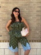 Top Pois in Cotone | Verde Militare