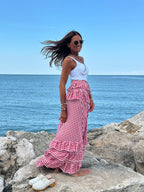 Maxi Gonna Vichy Lumina - Rosso