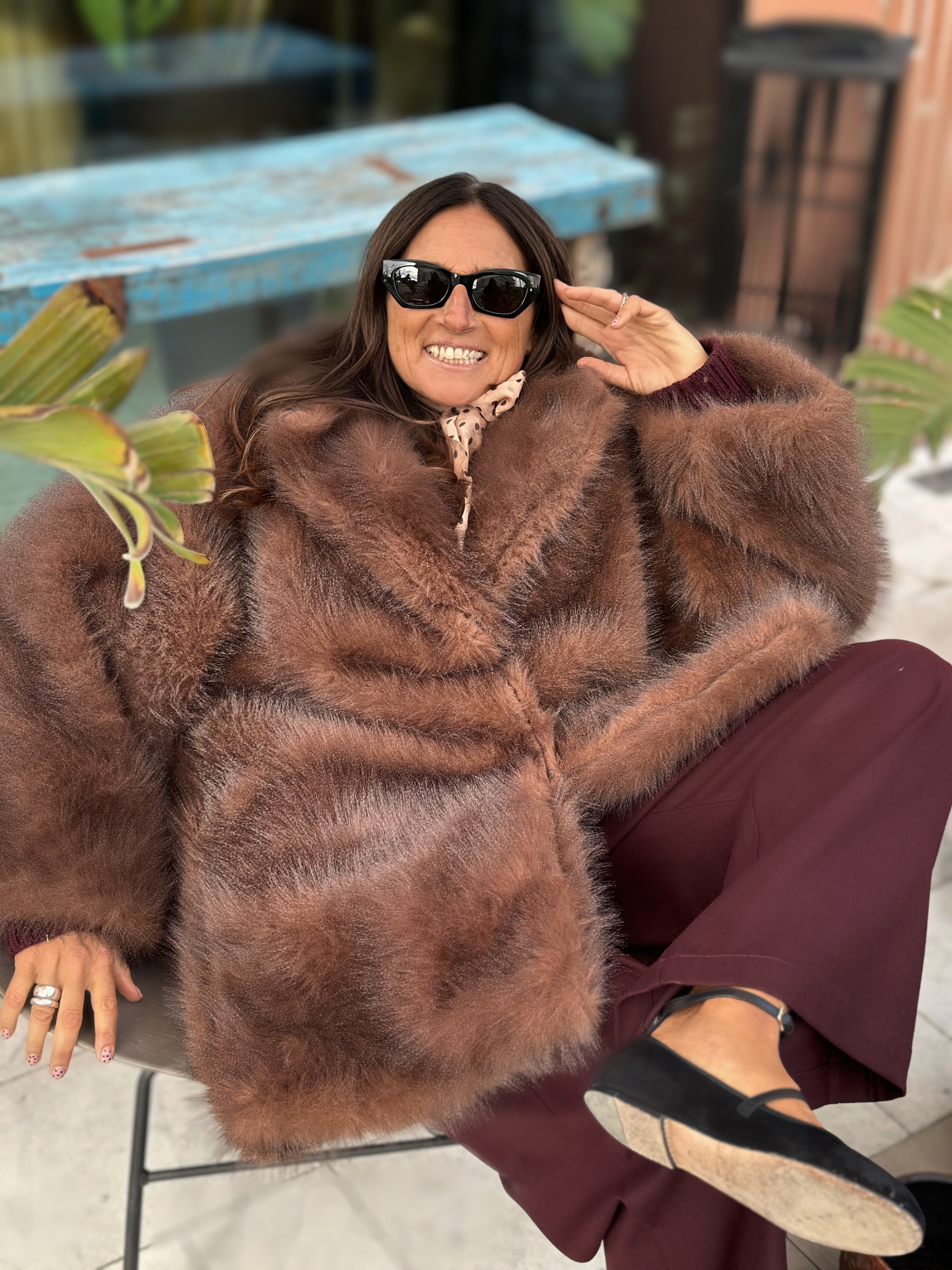 Eco Pelliccia Top Quality Brown