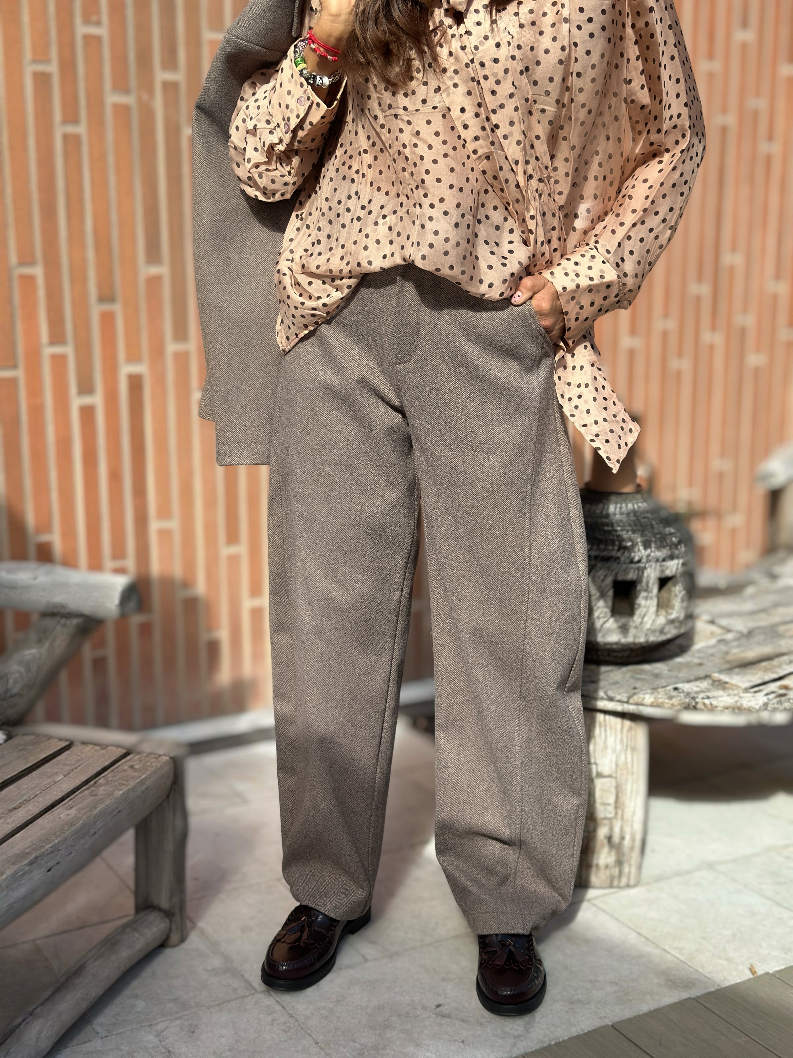 Pantalone modello Balloon Spinato