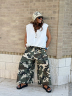 Pantalone Camouflage Cotone Leggero