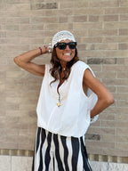 Blusa Mussola di Cotone Bonita - Avorio