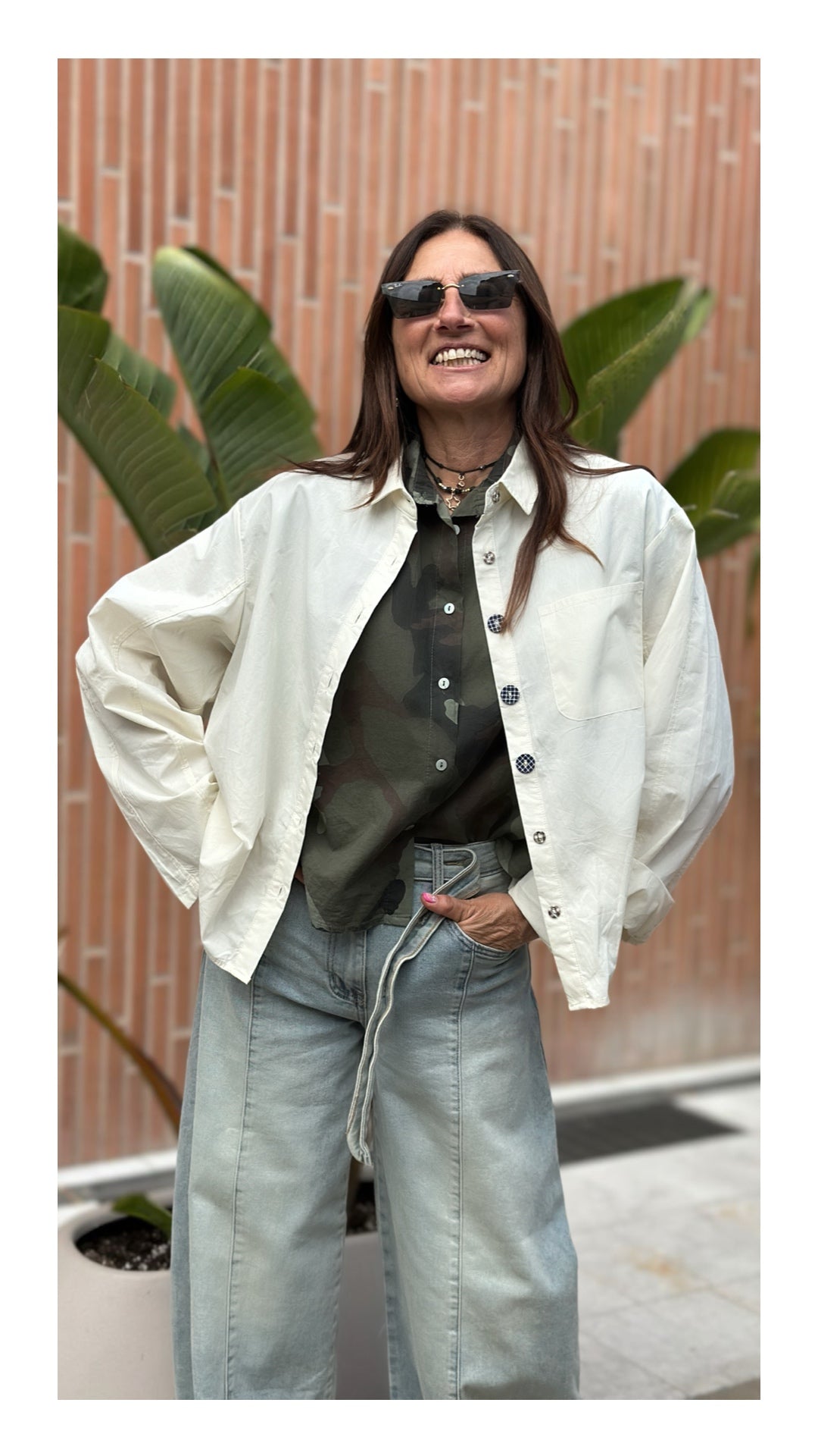 Camicia Scatoletta con Bottoni rivestiti | Burro