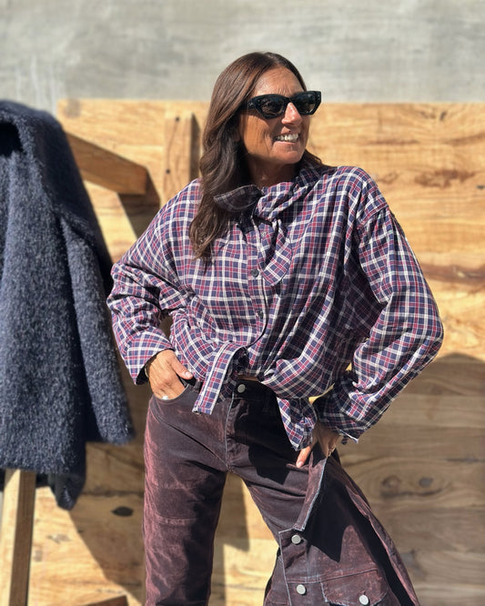 Camicia Quadretto Blu & Bordeaux