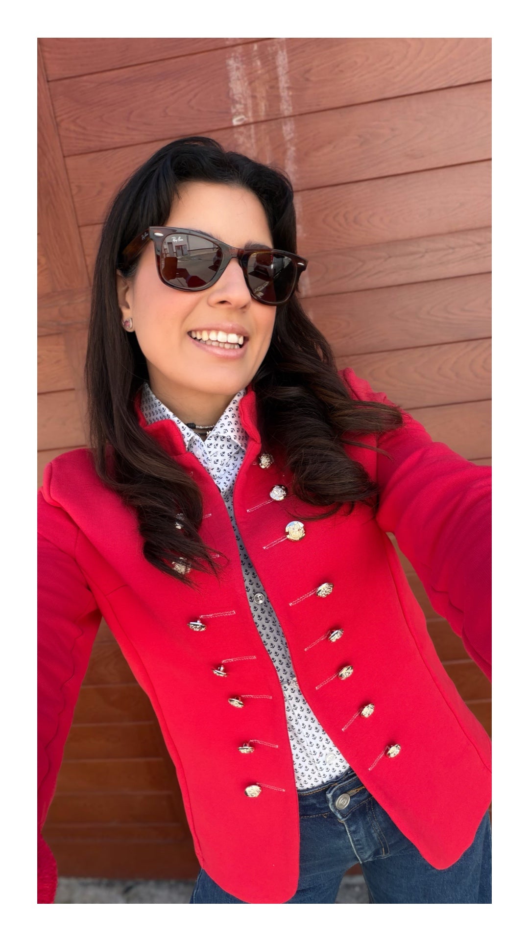 Giacca con Bottoni in Felpa | Rosso Ciliegia