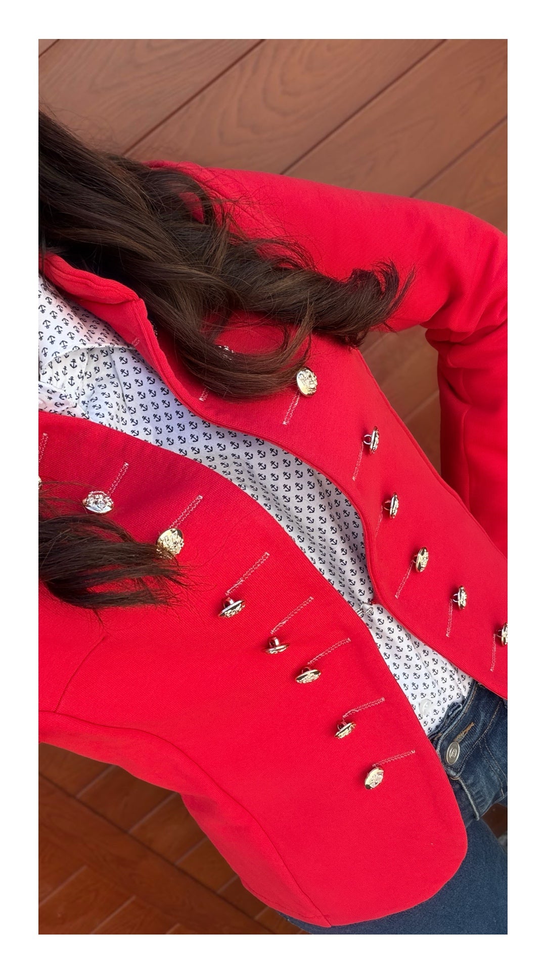 Giacca con Bottoni in Felpa | Rosso Ciliegia