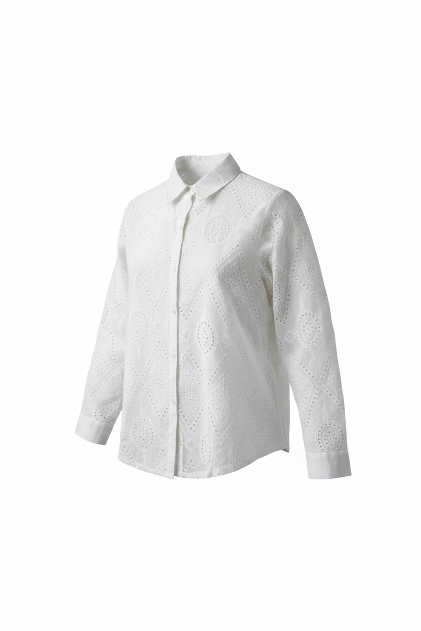 Camicia + Pantalone in Sangallo - Bianco