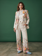 Top con Stampa Floreale - Crema