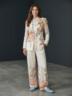 Top con Stampa Floreale - Crema