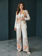 Blazer Stampa Floreale - Crema
