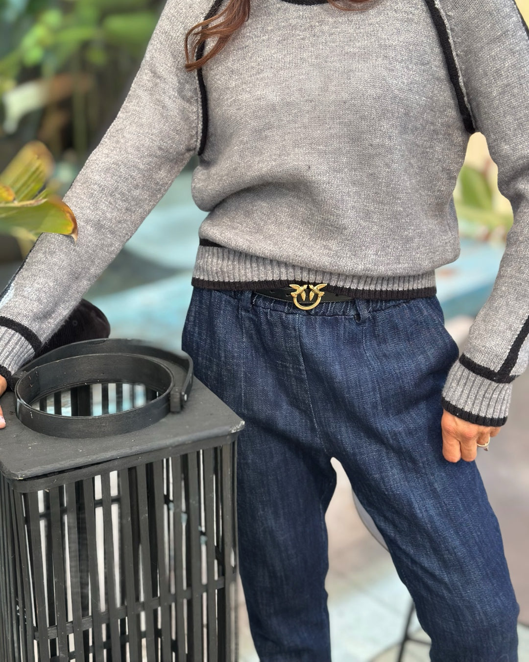 Pantalone Tela Denim Basic