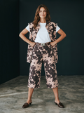 Gilet in Denim Animalier Western
