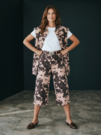 Gilet in Denim Animalier Western