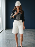 Camicia Cantabria con Ricamo - Nero