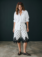 Bermuda in cotone con Pizzo - Pois
