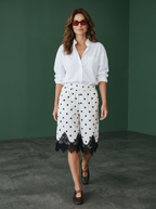 Bermuda in cotone con Pizzo - Pois